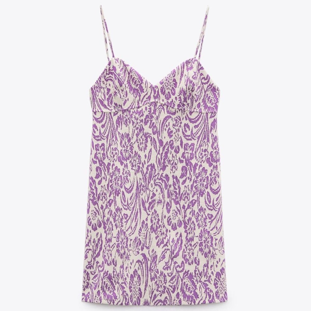 Zara Jacquard Mini Dress